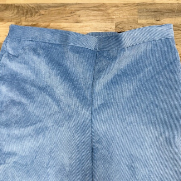 NEW Alfred Dunner Corduroy Pants 14P Comfort Elastic Waist Short Wedgewood Blue - Picture 6 of 11